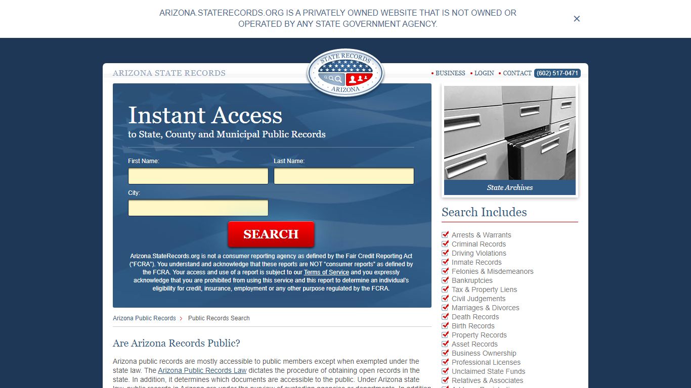 Arizona Public Records | StateRecords.org